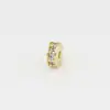 Chapado en Oro de 18K Diamantes de Colores Incrustados Cuentas Espaciadoras de Corte Recto Arandela Espaciadora Cuentas Espaciadoras de Agujero Pequeño Estrella Luna Wenwan Pulsera Hilo Manual DIY Accesorios para Enhebrar