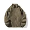 Otoño 2026 Nueva Chaqueta Casual para Hombre Estilo High Street Cuello Alto Piel Sintética Bordada Chaqueta Casual para Hombre