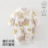 Mameluco para bebé, Clase A, acolchado fino de algodón de 40 g, engrosado para abrigar, ropa de otoño e invierno para bebé, mameluco sin costuras para recién nacido