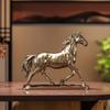 Figura de Caballo del Zodiaco Decoración de Escritorio de Oficina Mueble de TV Regalo Artesanía de Resina de Cobre Fundido en Frío Estilo Chino Nuevo
