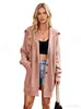 Nuevo Cárdigan de Punto Grueso con Capucha de Longitud Media para Mujer, Estilo Europeo y Americano, Color Sólido, Manga Larga, Otoño/Invierno 2026