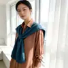 Chal tejido a rayas de primavera y otoño, Ropa exterior de camisa de alta gama, Chaleco elegante, Estilo coreano, Versátil para salir, Envoltorio de hombro moderno