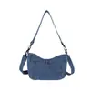 Bolsa de Ombro Única Retrô Personalizada em Jeans Formato Único de Jeans Bolsa de Braço Lavada Desgastada Bolsa Tote de Luxo