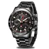Reloj de Cuarzo de Negocios para Hombre Lige Lg9982 Tres Ojos y Seis Manecillas Multifuncional Impermeable Cronógrafo