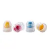 Atacado de Várias Cores de Tampas Esportivas Plásticas, Tampas Plásticas Push-Pull de 28mm de Diâmetro com Válvula de Silicone e Abertura Tripla