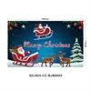 Tela de Fondo Navideño Transfronteriza Personalizada Bandera de Jardín Pareja Cortina de Puerta Pancarta Navideña Bandera de Fiesta para Puerta Decoración