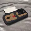 Funda linda de Oso Caqui para teléfono adecuada para iPhone 16, 17, 14 Pro Max, modelo nuevo creativo y único para 13 mini