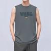 Colete de algodão puro masculino verão fino fitness esportes cintura larga ombro obstáculo basquete undershirt moda sem mangas camiseta