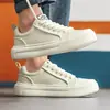 Nuevos Zapatos de Tabla Clásicos de Estilo Simple para Hombre Versátiles Zapatos Blancos Estilo Coreano Ligeros Transpirables Casuales Zapatos Perezosos Zapatos de Hombre