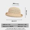 Nuevo Hilo de Algodón Tejido Sombrero de Cubeta Sombrero de Pescador Fino para Viaje de Verano para Mujer Transpirable Casual Sombrero Parasol para la Cara Moda