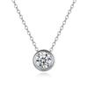 Collar de Burbujas de Plata de Ley S925 con Diamante Moissanita Clásico Colgante para Mujer Estilo Simple Coreano y Japonés Venta de Fábrica Transfronteriza Éxito en Xiaohongshu