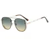 Gafas de sol de metal para hombre estilo steampunk caladas, gafas de sol transfronterizas europeas y americanas de alta gama con un tacto premium 5016