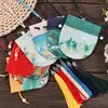 Bolsa de joyería al por mayor de fábrica, bolsa de aromaterapia, bolsa tejida bordada pequeña, bolsa de loto, bolsa de brocado de estilo antiguo tradicional chino zen