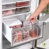 Caixa de Armazenamento para Geladeira Micro-ondável, Caixa Conservadora de Frescor, Caixa para Congelamento Rápido de Carne e Refrigeração, Caixa de Embalagem Selada de Grau Alimentício
