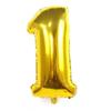 Balões de Número de 16 polegadas 0-9 Dourado Prata Filme de Alumínio Decoração Arranjo de Primeiro Aniversário Celebração do Primeiro Ano