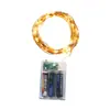 Luzes de Fio de Cobre LED Luz Piscante Cordão de Luzes Cordão de Luzes de Fio de Cobre Caixa de Bateria Artesanato de Planta Verde Simulada Luz Tira de Luz Decorativa Luz de Estrela