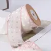 Cinta con patrón de puntos en el borde Cinta para lazos DIY Accesorios para el cabello Empaque de caja de regalo para pasteles Cinta Accesorios para la ropa