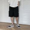 Shorts de trabalho com bolso grande, estilo japonês, casual, masculino, comprimento médio, verão, estudante, marca da moda, calças soltas, 5 comprimentos