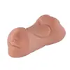 Dispositivo Famoso de Doble Agujero Molde Invertido Boca Real de Vagina Dispositivo de Masturbación Boca Doble Cabezal Copa Avión Juguete Sexual para Adulto Hombre