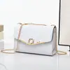 Venta Directa de Fábrica Bolsos para Mujer 2026 Nuevo Modelo Bolso Pequeño Cuadrado de Hombro Cruzado Moda Versátil Cadena Tejida Cuero Brillante Bolso para Mujer