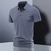 2026 Novo Estilo Camisa Sem Costura de Verão para Jovens Moda Masculina Casual Camisa Polo com Gola Camiseta Manga Curta