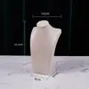 Soporte de exhibición de terciopelo para collares, perchero de joyería de maniquí, accesorios de exhibición para collares y pulseras, perchero para collares