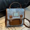 Mochila de Mezclilla Retro Transfronteriza para Mujer 2025 Nueva de Moda Versátil Maletín Estudiante Casual Bolso de Mujer
