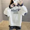 Sudadera Femenina Transfronteriza, Estilo Delgado para Primavera y Otoño, Nuevo Estilo Universitario, Manga Larga, Versión Coreana, Holgada de Longitud Media, Sudadera Falsa de Dos Piezas para Mujer, Moderna