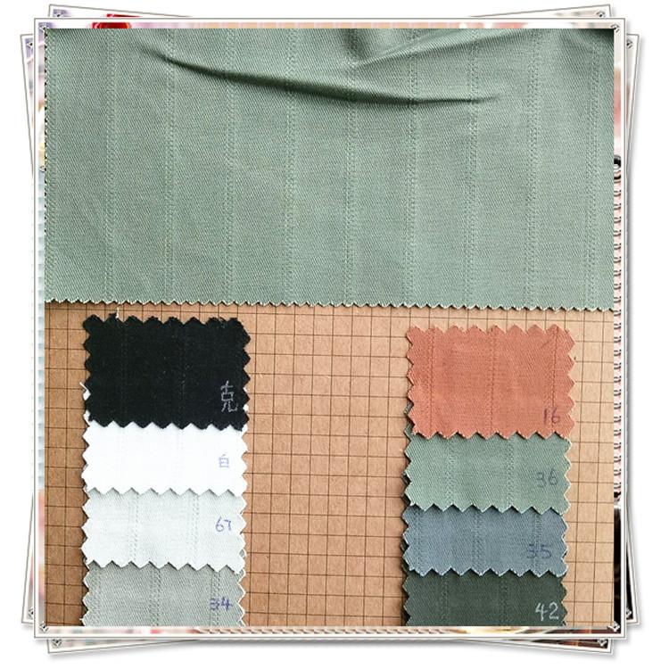 全棉弹力提花条子梭织MTTT198顺97棉3氨200左右15