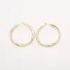 Brincos de Argola de Moda de Luxo, Estilo Minimalista de Metal de Luxo Leve, Brincos com Zircônia Microincrustada, Brincos Versáteis Estilo Coreano