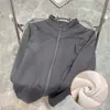 Conjunto de Yoga para Mujer Otoño Invierno Felpa de Coral Engrosada Cuello Alto Cremallera Top Ajustado Cálido Conjunto de Ropa Deportiva para Gimnasio