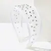 Diadema Heming Estilo Coreano Moda Simple Moderna Malla Fina Remache Diadema Ancha para Mujeres con un Toque de Lujo, Versátil para el Uso Diario Accesorio para el Cabello