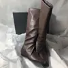 Pantalones bootcut elegantes de nuevo estilo que aumentan la altura, ajustados, nueva tendencia 2026, elegantes, puntera cuadrada, tacón grueso, para poner sin cremallera, botas largas