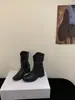 [] Botas de Cano Curto Western Cowboy Retrô Francês com Salto Grosso Femininas 2026 Novo Estilo Outono/Inverno