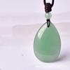 Jade Dongling Verde Natural Colgante Sin Incidentes Jade Dongling Verde Botón Ping An Marca Pan Colgante Gota de Agua Vivo