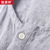 Camisa de lino puro transpirable Hengyuanxiang para hombre, primavera y verano 2023, nueva camisa de manga larga de estilo chino para hombres mayores.