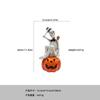 Adornos de calabaza y calavera para Halloween, decoraciones creativas de fantasmas blancos, artesanías de resina con tocones de fantasmas.