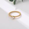 Anillo giratorio de acero de titanio personalizado de moda, anillo de un solo diamante para mujer, anillo de nicho ligero de lujo, moda que combina con todo, sin caídas