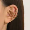 Personalidad Punk Retro Europea y Americana Clip para Oreja de Serpiente Sin Agujero Espíritu del Zodíaco Serpiente Clip Pequeño para Hueso de Oreja de Serpiente Sin Agujero en la Oreja Pendientes del Año de la Serpiente