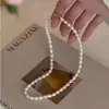 Collar de Perlas de Arroz para Mujer Todo-partido Nicho Joyería para Clavícula Collar Sencillo Nuevo