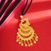 Collar de pavo real dorado para mujer, borla multicapa, elegante colgante de fénix que combina con todo, joyería estilo palacio, accesorios Yiwu al por mayor