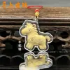 Acessórios de Presente para Celular no Atacado Conjunto de Chaveiros Dourados Incluindo Pingente de Cavalo Banhado a Ouro para Riqueza e Prosperidade