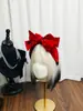 Faixa de Cabelo Outono e Inverno Luxo Faixa de Cabelo com Laço de Três Camadas Retrô High-End Francesa Coque de Cabelo Grampo de Cabelo de Veludo