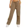 2026 Pantalones Largos Deportivos de Pierna Recta de Cintura Alta de Pierna Ancha Casuales con Cordón Pantalones de Chándal Moda Femenina Tendencia