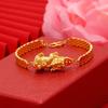 Pulsera de monedas de cobre superficie de latón dorado artificial chapado en oro al vacío que no se desvanece oro real pulsera original pulsera pulsera