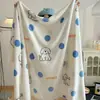 Gatinho Fofo~ Manta de Veludo de Leite para Todas as Estações Manta para Cochilo no Escritório Manta de Desenho Animado de Verão para Ar Condicionado Colcha de Verão para Dormitório 1.5