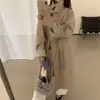 Alguns dos Novos Casacos Trench Longos Casuais Slim-Fit com Gola Alta e Cintura de Amarrar Estilo Britânico Retrô Estilo Coreano para Mulheres da Primavera de 2026 Já Estão Disponíveis