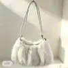 Bolso de Hombro Nuevo de Felpa Otoño/Invierno 2026 para Mujer, Bolso de Axila Peludo a la Moda, Bolso Suave Lindo de Nube, Bolso de Mano Cruzado