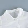 Camisa de Verano 2026 Estilo Nuevo con Ceñidor en la Cintura, Mangas Abullonadas, Corte Entallado para Mujer, Diseño Elegante y con Estilo, Adecuada para el Trabajo, Moda Transfronteriza Europea y Estadounidense