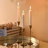 Portavelas Retro Transfronterizo Estilo Europeo Creativo Forma de Campana Base para Velas Lujo Ligero Estilo Nórdico Arte de Hierro Metálico Portavelas